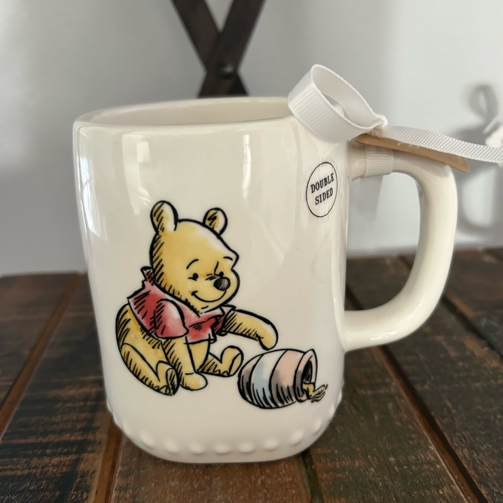 Rae Dunn Disney Winnie The Pooh FEELING 11 O’CLOCKISH Mug Honey Bear Lunch NEW
